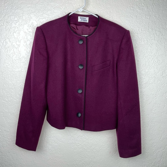 Hasting and smith plum wool coat - Picture 1 of 11